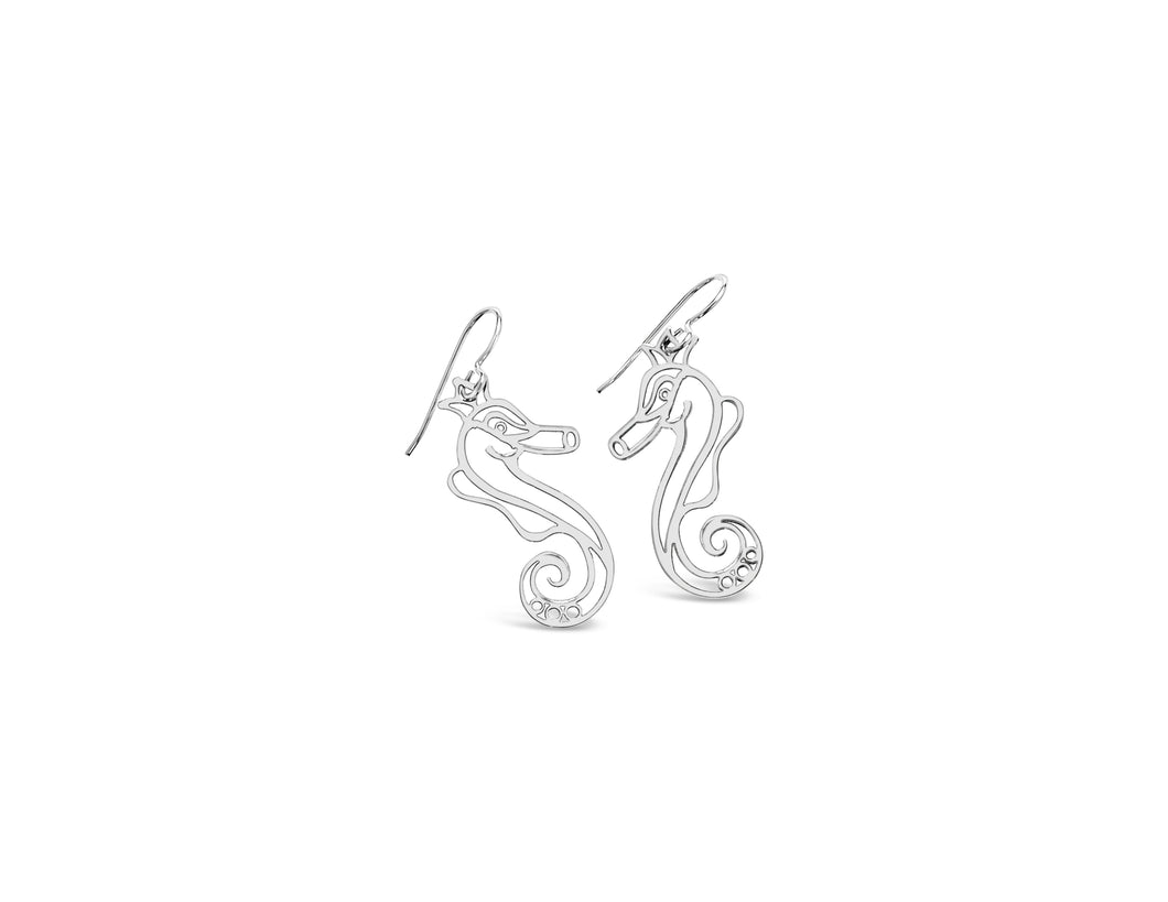 H20 jumbo seahorse earrings